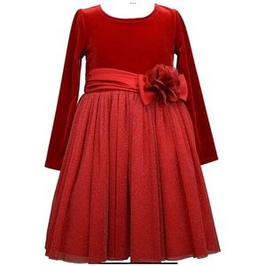 Bonnie Jean Girl's Red velvet Dress